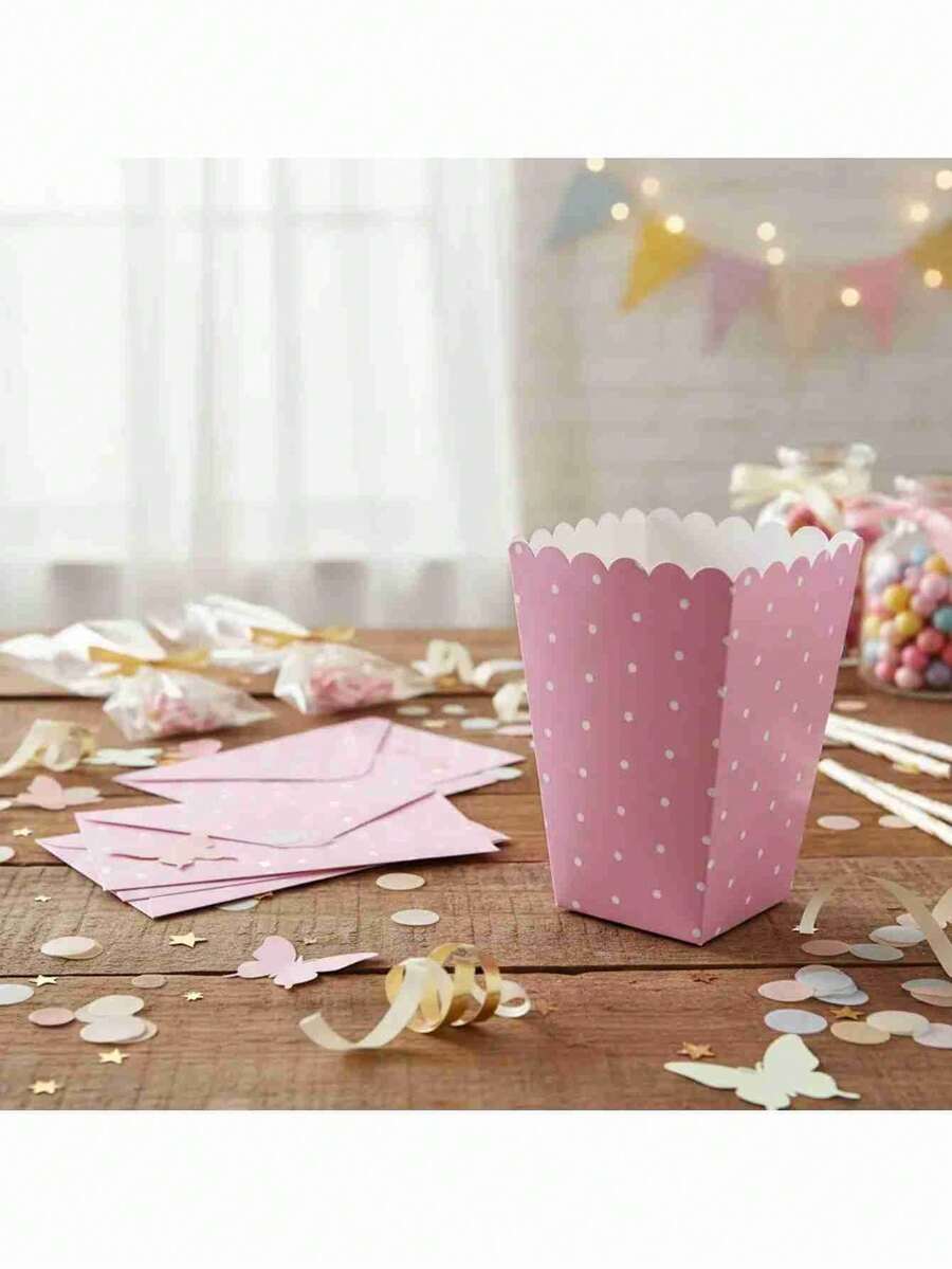 Creative Mariu Candy Bar Boxes, Popcorn Boxes (10 Pieces) - Pink - View 1
