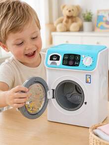 Children's Toy Washing Machine, Simulated Home Appliance Toy With Lights And Sound Effects, Simulates Washing Process, Pretend Play Toy, Home Appliance Toy, Role Play Game, Unisex Educational Toy, Holiday Birthday Gift, Children's Toy, Mini Realistic Home Appliance Toy, Baby Toy, Girls Toy, Children's Game, Toddler Toy, Girls Toy, Children's Toy - Washing Machine - View 3
