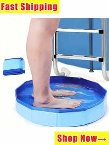Large PVC Pet Bath Tub, Portable Folding Water Pool, Swimming Pool, Sand Pit For Small And Large Dogs, Cats, Cleaning - Multicolor - View 4