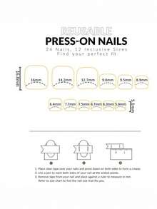 24pcs Wearable Toe Nail Stickers, Spring/Summer Nude Pink French Style - 淺粉色 - 查看 2