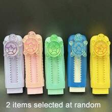 2 Cute Turtle Shaped Erasers, Retractable Design, Includes Eraser Refills, Suitable For Office Correction And Cleaning, Perfect Learning Supplies As Student Rewards Or Gifts For Classmates (Random Color), Back To School - A - View 11