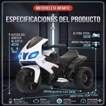 Moto Infantil Niño, Triciclo con Carro Niño Montable, Asientos más grandes y espaciosos para un viaje más cómodo. - Blanco - Ver 5
