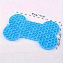 1pc Bone Silicone Licking Pad For Dogs, Slow Feeding Pad, Pet Slow Feeding Pad - Multicolor - View 2