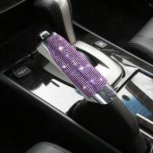 1pc Women's Car Rhinestone Handbrake Cover, Personalized Full Rhinestone Handbrake Decor Sleeve, Car Interior Decoration Accessory (Note: Size, Not Suitable For All Models), Fashionable Rhinestone Car Decoration - A - View 14