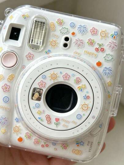 1PC Dopamine Colored Graffiti Sticker With Sun, Flowers, Fireworks Pattern, Notebook CCD Camera, Headphones DIY Decorative Sticker