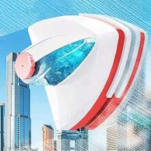 1pc Multifunctional Magnetic Glass Scraper Cleaner, Made Of ABS Material With Water Storage And Hand Protection Function, Equipped With Powerful Suction Cup Non-Mark Rubber Blade, Easily Clean Windows, Doors And Mirrors, High-Rise Building Magnetic Double-Sided Glass Cleaner, Strong Magnetic Glass Cleaning Tool, Suitable For 3-10mm Thick Single-Layer Glass, No Electricity Required, Durable Plastic - A - View 3