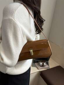 Women's Minimalist Daily Shoulder Bag - Brown - View 6