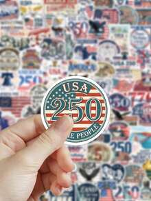 100pcs U.S. 250th Anniversary Stickers For Skateboard, Guitar, Laptop, Suitcase, Storage Box, Room Decor DIY Graffiti Stickers - United States - View 7
