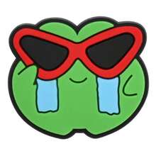 16/25 Stück traurige Frosch Schuhanhänger, PVC Schuhdekorationen, Schuhzubehör, kreative Geburtstags-, Weihnachts- und Halloween-Partygeschenke - Verschiedenfarbig - Übersicht 7