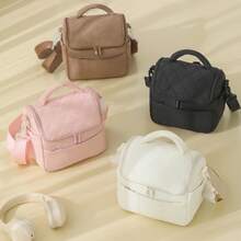6L Cute Portable Nylon Lunch Shoulder Bag, Reusable, Multi-Functional Insulated Leak-Proof Lunch Bag For Women - Multicolor - View 7