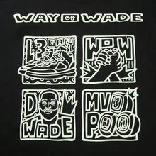 Li-Ning WADE X Timothy Goodman Oversized Cool-Touch Comfortable Glowing Line Print Casual Basketball T-Shirt AHSW539 - Black - View 4