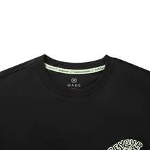 Li-Ning WADE X Timothy Goodman Oversized Cool-Touch Comfortable Glowing Line Print Casual Basketball T-Shirt AHSW539 - Black - View 9