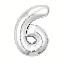 32 Inch Silver Number Foil Balloon, Large Standing Mylar Number Balloon For Birthday Party Decor, Anniversary, Store Opening - 32-inch Silver Number Balloon - View 20