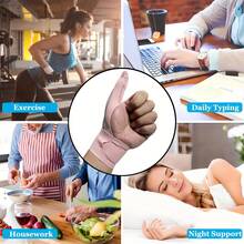 2pcs Thumb Wrist Support Compression Sleeves, Elastic Wrist Guards, Suitable For Gaming, Office, Unisex - Fits Most Hands - Multicolor - View 5