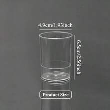 10/50/100pcs 100ml Straight Cylindrical Transparent Plastic Mousse Cups, Durable Clear Dessert Cups For Tiramisu, Pudding, Jelly, Cheesecake, Wedding Birthday Buffet Party Dessert Table - Transparent - View 6