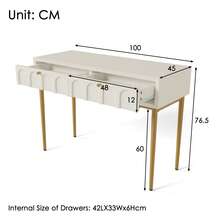 White Vanity Table - Bedroom Sideboard - White - View 2