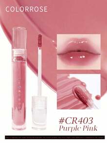 COLORROSE 1件 5.5ml CR403 鏡面光澤唇釉，絲滑柔順，絲絨高飽和透明滋潤奶油質地，持久輕盈顯色，適合女性女孩日常通勤辦公派對 - 403 - 查看 1