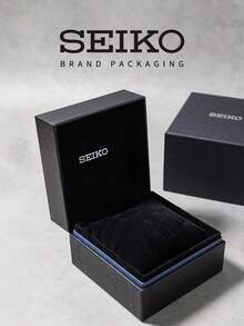 Caja de Reloj Marca Seiko Caja Cuadrada de Cartón con Cojín de Terciopelo Organizador de Almacenamiento Accesorio, Adecuado para Empaque de Regalo Diario en el Hogar - Caja de reloj - Ver 3