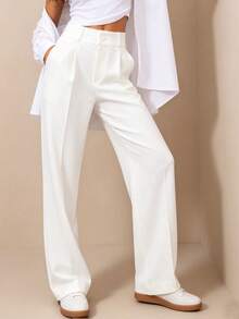 Women Pants - 白色 - 查看 1