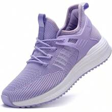 Running Shoes Women Sneakers - Comfortable Memory Foam Lightweight Walking Tennis Workout Athletic Shoes - 10.5 + Light Purple-breathable - View 1