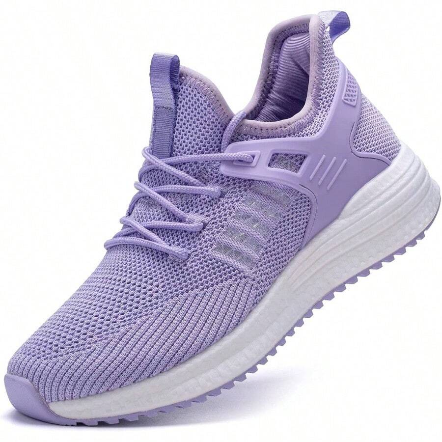 Running Shoes Women Sneakers - Comfortable Memory Foam Lightweight Walking Tennis Workout Athletic Shoes - 10.5 + Light Purple-breathable - View 1