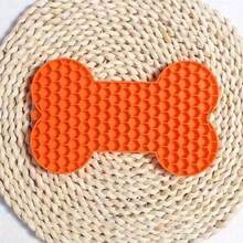 1pc Bone Silicone Licking Pad For Dogs, Slow Feeding Pad, Pet Slow Feeding Pad - Multicolor - View 11