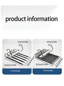 1/ 2pcs Space-Saving Pants Rack, Anti-Slip Stainless Steel Multi-Functional Pants Rack, Multi-Functional Stainless Steel Closet Storage Rack, Jeans Scarf Hook, Dorm Room Essentials College, Storage School Must-Havesm - White - View 7