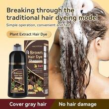Sampo Pewarna Rambut Jahe 3-in-1 - Ekstrak Botanikal, Warna Cerah dan Tahan Lama, Hidrasi Sepanjang Hari, Lembut untuk Kulit Sensitif, Melembutkan Rambut, Melembapkan, Mengurangi Rambut Kusut, Warna Instan, Menambah Kilau, Volume dan Kehalusan pada Rambut, Cocok untuk Pria & Wanita - MultiWarna - View 3