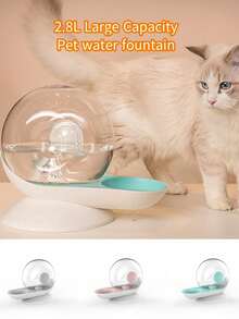2.8L Snail Water Fountain, Automatic Circulation Without Electricity, Pet Cat Water Bowl Drinking Device, Cat Supplies - Multicolor - View 1