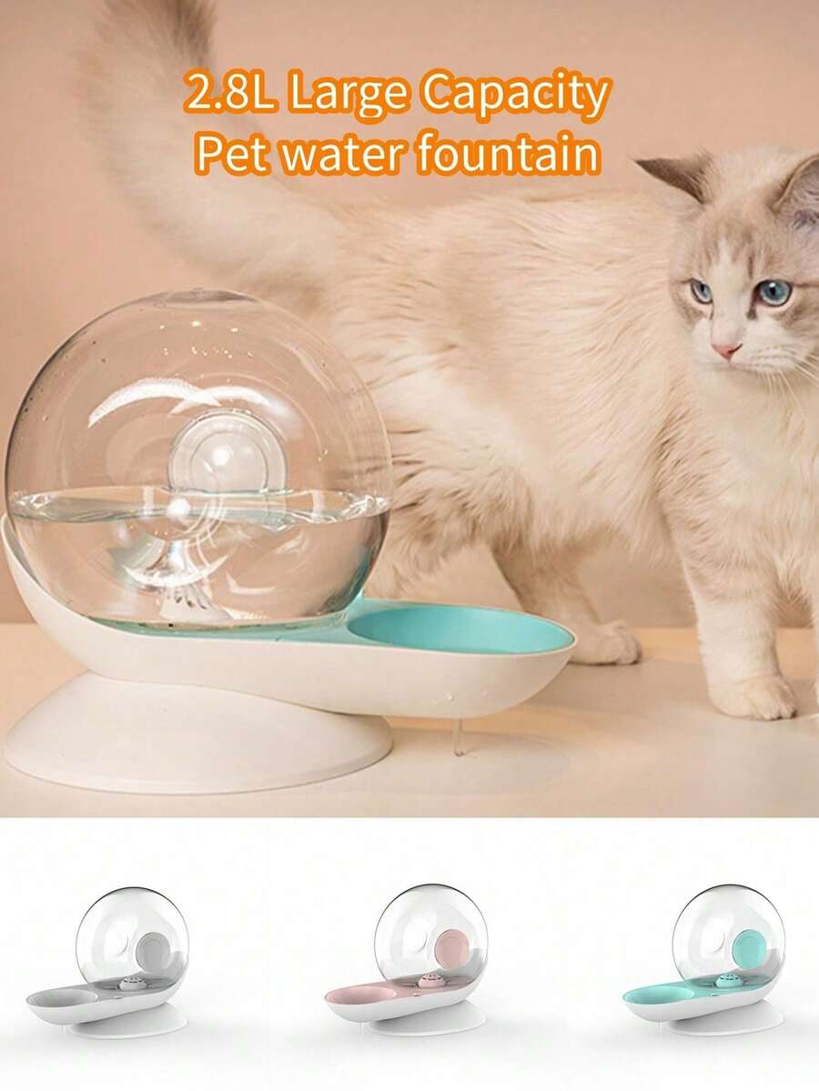 2.8L Snail Water Fountain, Automatic Circulation Without Electricity, Pet Cat Water Bowl Drinking Device, Cat Supplies - Multicolor - View 1