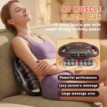 Multifunctional Massage Gun, Muscle Massage Gun, Featuring 9 Massage Modes And 9 Adjustable Speed Settings. Suitable For Use In The Gym, The Office Or At Home. A Practical Gift For Parents, Partners And Friends. Fitness Accessory - Grey - View 4