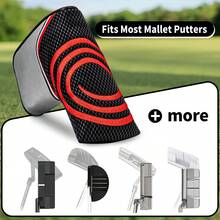 1PC Mesh Surface Spiral Embroidery Blade Putter Cover, Unisex Golf Training Accessory - Multicolor - View 5