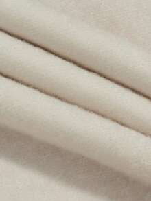 Plus Size Women's White Round Neck Casual Knit Sweater Fall - Cream - View 5