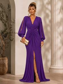 Women Long Dresses - Morado - Ver 1