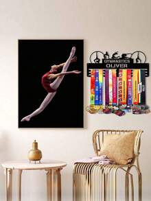 1 pieza Estante metálico para exhibir medallas, soporte de pared para almacenamiento de premios deportivos, adecuado para exhibición interior/exterior, regalo perfecto para aficionados y campeones deportivos - Negro - Ver 7