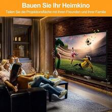 100 Inch 16:9 Projector Screen 160° Wide Viewing Angle With 2 Support Tripods, Portable Projection Display For Camping Business Meeting Wedding Events - View 4