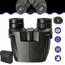 Fernglas mit 15-facher Vergrößerung FMC-Linsen leicht kompakt, tragbares Beobachtungsglas für  Erwachsene Vogelbeobachtung Wandern Reisen Outdoor - Schwarz 1St - Übersicht 4