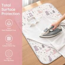 Foldable Portable Ironing Pad, Funny Cat Print Ironing Mat, Multi-Functional Hanging/Flat Dual Use, Ironing Pad, Space-Saving Small Ironing Board Alternative, Suitable For Home And Travel Ironing Clothes - Funny Cat - View 6