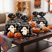 10/30pcs Halloween Plastic Gift Bags, Halloween Cute Ghost Gift Bags, Halloween Candy Bags, Halloween Cookie Baking Bags, Halloween Storage Bags, Children Trick Or Treat Decoration Bags, Children Happy Party Decoration, Halloween Table Centerpiece Decoration, Halloween Room Decoration, Halloween Home Decoration, Day Of The Dead Gifts, Day Of The Dead Decoration, Party Favors - Halloween Ghosts - View 5