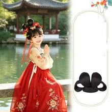 Hanfu Gaya Kuno Wig Satu Potong untuk Pertunjukan Tahun Baru, Sanggul Rambut, Aksesori Rambut Kostum, Gaya Dinasti Tang, Penutup Rambut, Bantalan Rambut - Dark Brown - View 5