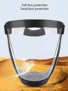 Full Face Transparent Protective Shield, Adjustable Buckle, Unisex Full Coverage Transparent Cycling Windproof Dustproof Face Mask, Windproof Welding Use - Multiple Styles - View 2
