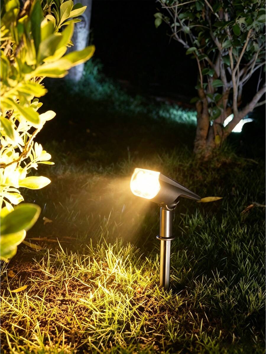 LED Solar Powered Dual-Use Spotlight Tree Light Outdoor Ultra Bright Multi-Color Landscape Light Yard Garden Villa Decoration Floodlight Lawn Path Light - Lawn Lights - View 1
