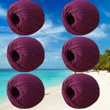 100g Hollow Yarn 2mm Linen Doll Handmade Crochet Knitting DIY Stiff Yarn For Bags And Hats - 6-pack - View 26