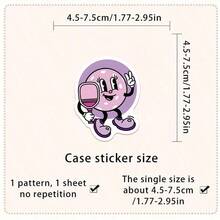 62pcs Pink Pickleball Theme Stickers, Vinyl Material, Cartoon Decorative Stickers, Suitable For Scrapbooking, Sealing, Envelopes, Guitars, Musical Instruments, Halloween, Christmas, Teen Party Supplies, Rewards And Inspirational Decoration - 62pcs-multicolor - View 3