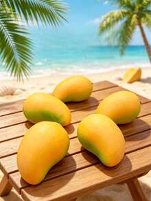 Squishy Handmade Crispy Mango Stress Relief Ball Squeeze Toy, Color-Changing Soft Mango Stress Relief Toy, Stress Relief And Relaxation Toy - Multicolor - View 2