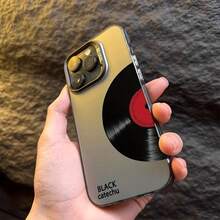 Funda de teléfono con diseño de disco de música simple para 15/15Plus/15Pro/15Promax, 14/14Plus/14Pro/14Promax, 13/13Pro/13Promax, 12/12Pro/12Promax, 11/11Pro/11Proamx, 7/8Plus, Xr/Xsmax - Negro translúcido - Ver 5