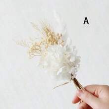 1/2/4/6/12pcs Boho Mini Artificial Flower Bouquet, Men Boutonniere For Groom Groomsmen, Desktop Cake Decor & Bridal Party Gift - Multi-color 1 - View 3