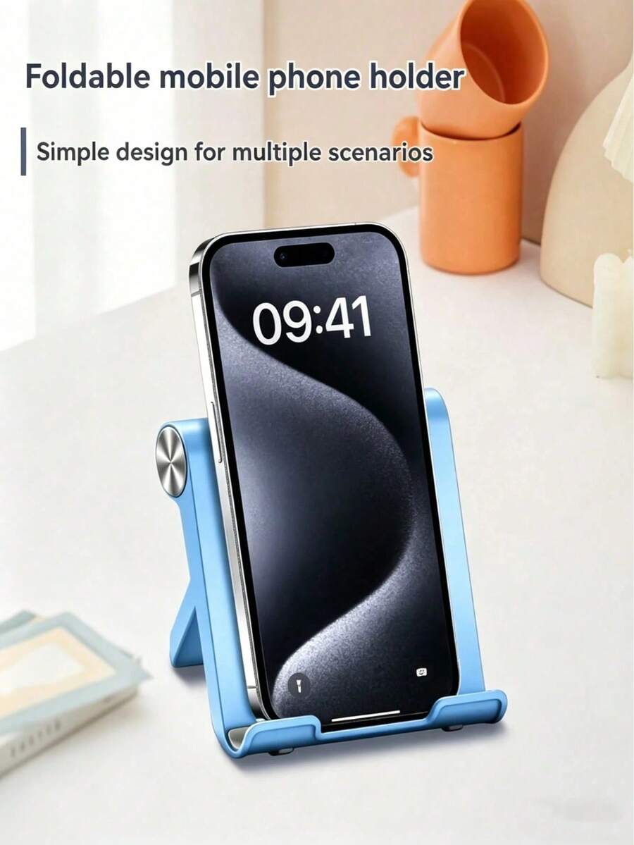 1/2pcs Foldable Portable Phone Stand, Premium ABS Desktop Stand, Adjustable Angle Universal Holder, Foldable Multi-Angle Desktop Stand, Compact Lightweight Pocket-Sized Device, Compatible With All Smartphones And Tablets, Stable Non-Slip Desktop Storage Rack, Essential Daily Item For Office And Home, Portable Travel Desktop Phone Stand