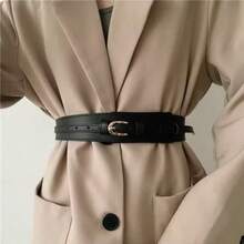 2-In-1 Women's Wide & Narrow Waist Belt, Suitable For Dresses And Pants, With Gold-Tone Buckle - Multicolor - View 6