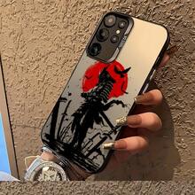 Retro Japanese Samurai Phone Case Compatible With Samsung Galaxy S25 S24 S23 S22 S21 S20 FE Ultra Plus 4G 5G, Featuring A Matte Anti-Drop Back Cover. - 透黑 - 查看 3